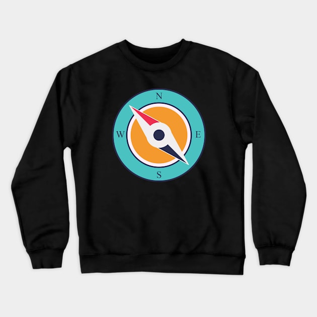 Compass Crewneck Sweatshirt by PhotoSphere